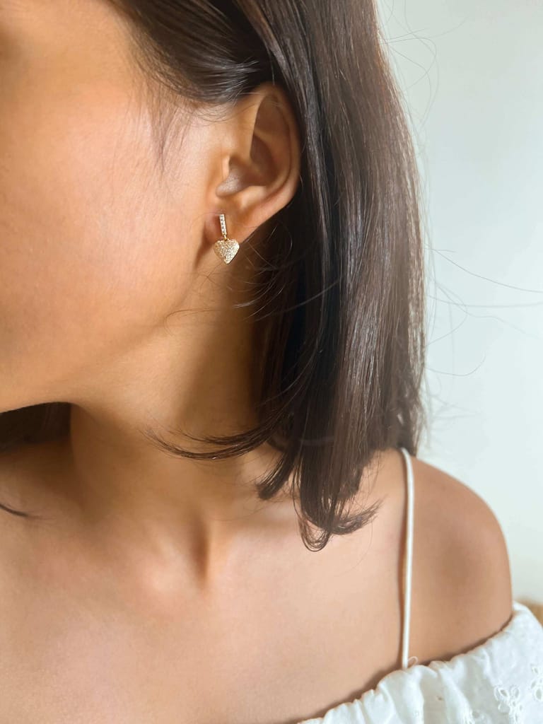 Amy mini studs in gold plated silver with zircons