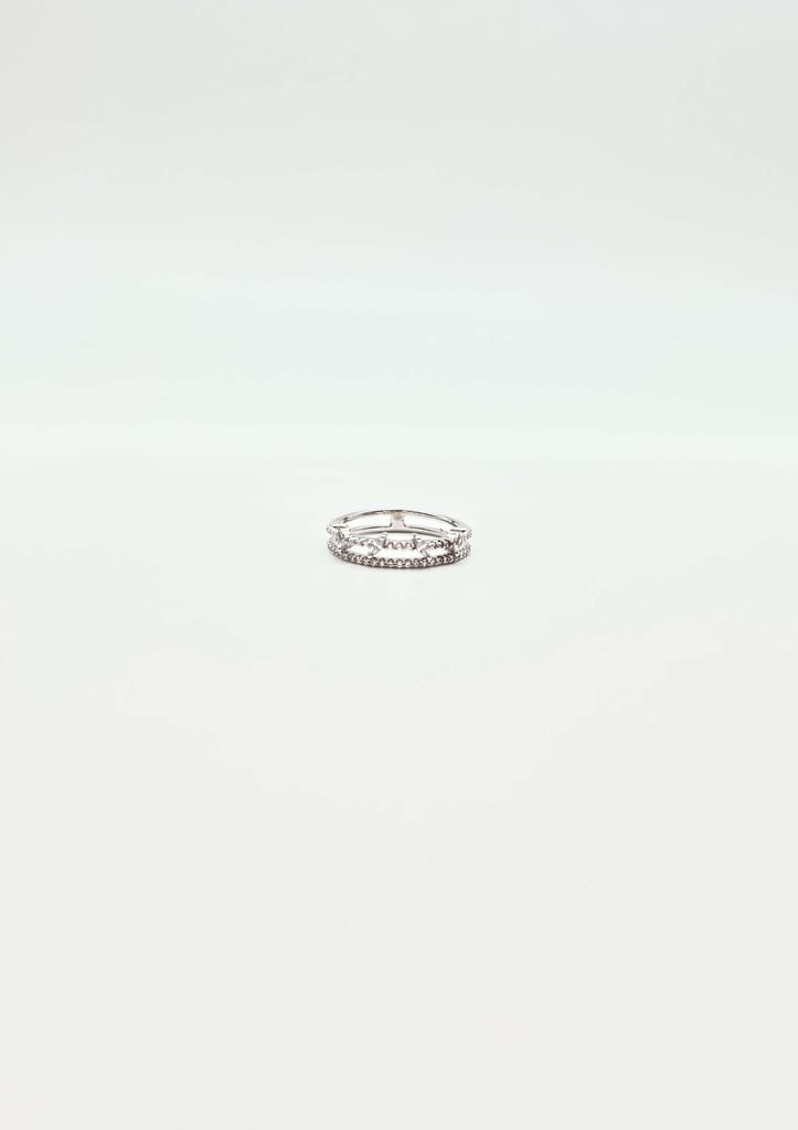 Esme silver band with zircons