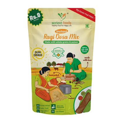 Ancient Foods Ragi dosa mix - 250gm Instant breakfast Mix- ready to eat