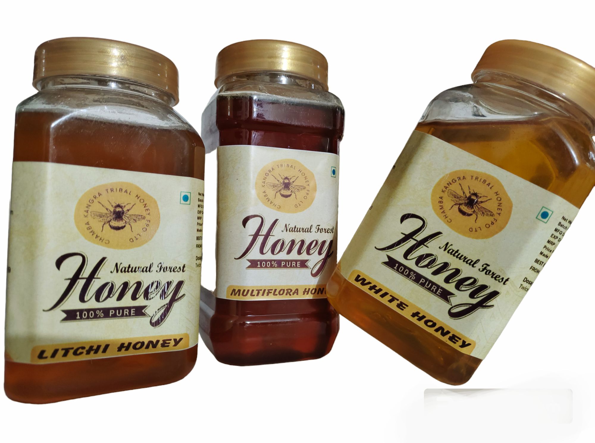 Combo Pack of 3 (Himalaya White honey, Multiflora Forest Honey, Natural Litchi Honey)500g each