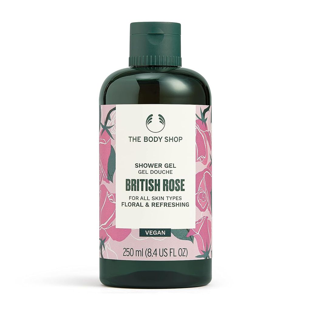 The Body Shop Vegan British Floral Scent Rose Shower Gel, 250 Ml