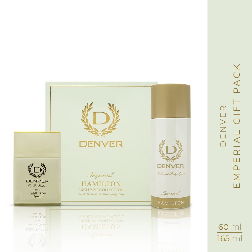 DENVER Imperial Gift Set - Imperial Deodorant (165ML) + Perfume (60ML) | Long Lasting Perfume Scent Deo for Men Deodorant Perfume Combo Long-Lasting Men's Fragrance