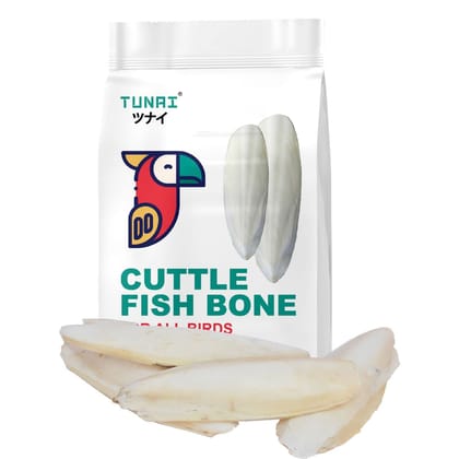 Tunai Calcium Rich Cuttle Fish Bones for All Birds Especially Love Birds | 100g| A Perfect Playmate, Bird Toy and Bird Treat to Sharpen Beak
