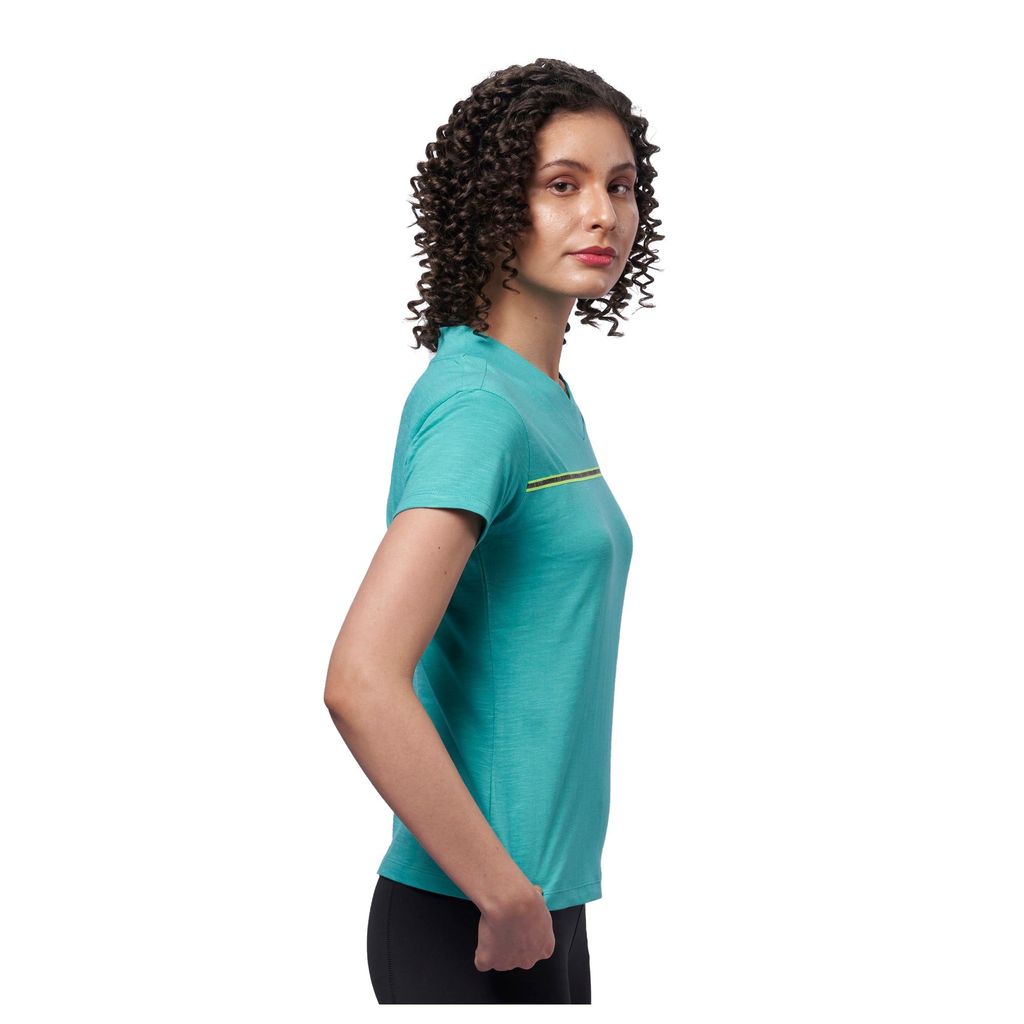 DOMIN8 Women's 100% Cotton Outdoor Training T-Shirt with V-neck