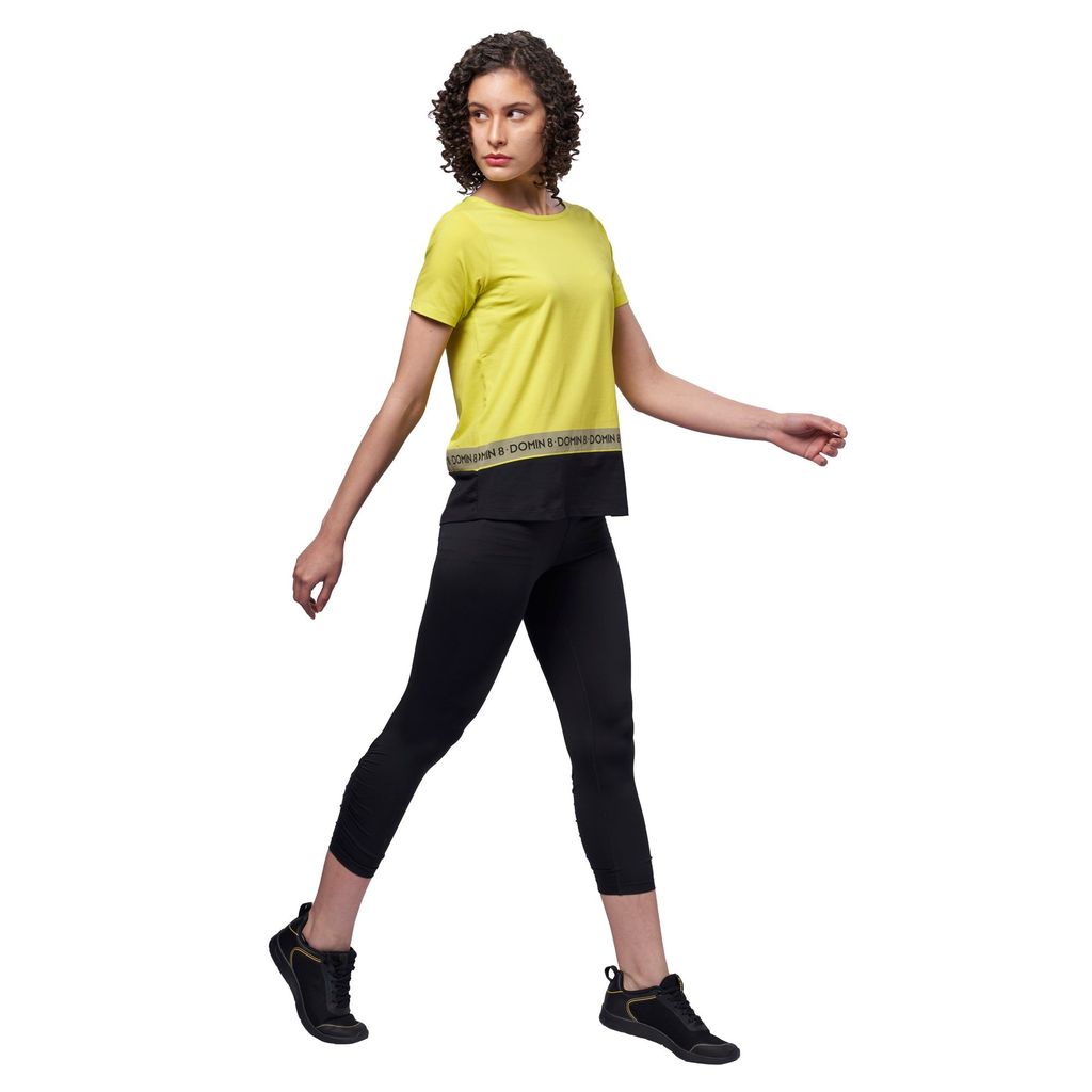 DOMIN8 Women's 95% Organic Block T-Shirt