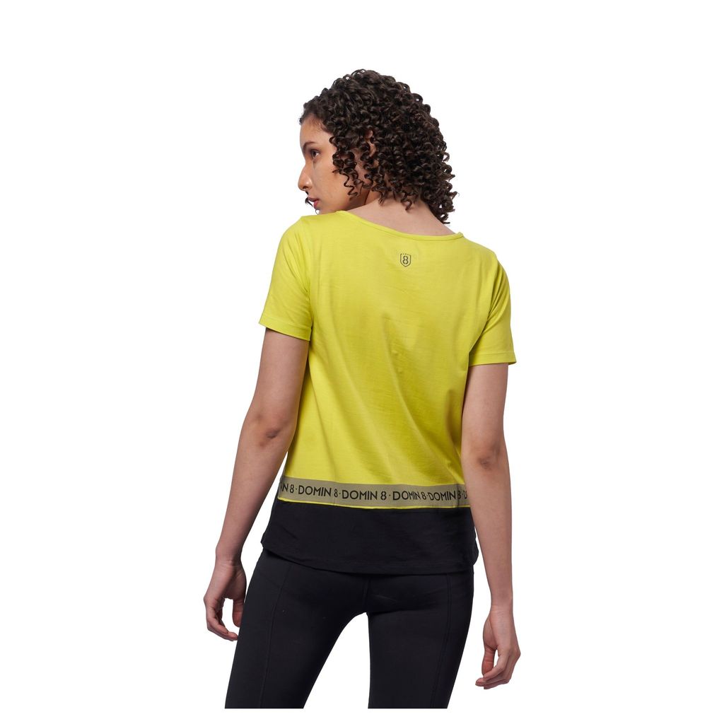 DOMIN8 Women's 95% Organic Block T-Shirt