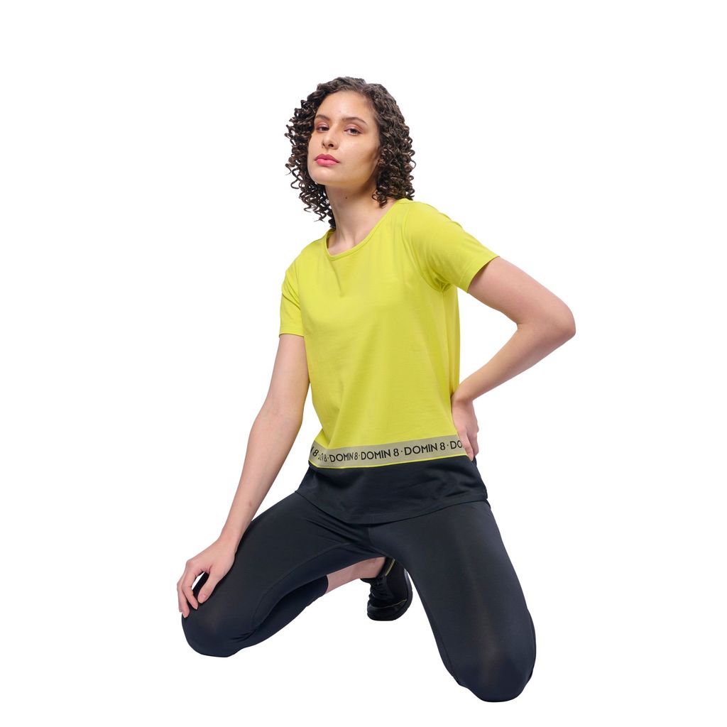 DOMIN8 Women's 95% Organic Block T-Shirt