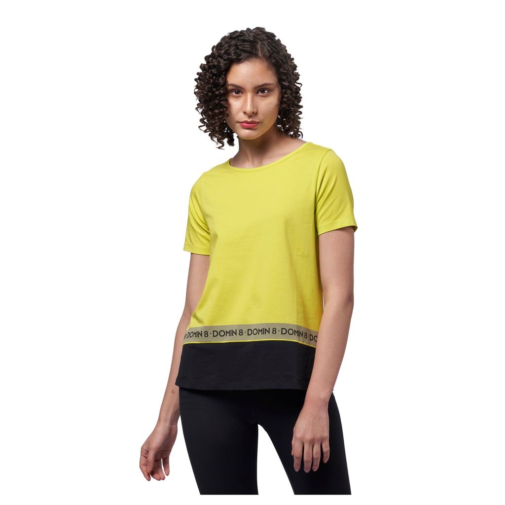 DOMIN8 Women's 95% Organic Block T-Shirt