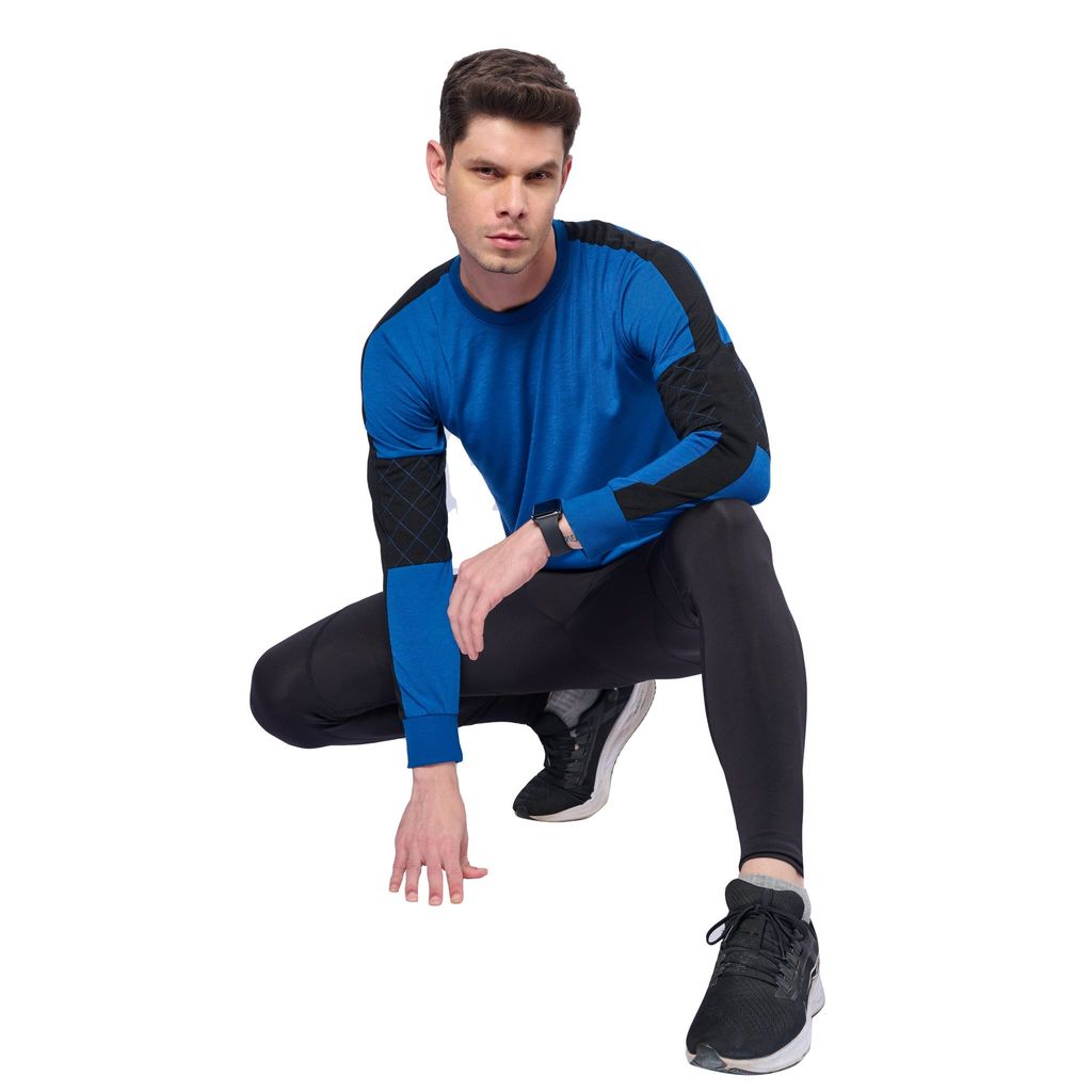 DOMIN8 Men's color block full sleeve T-shirt