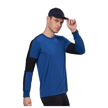 DOMIN8 Men's color block full sleeve T-shirt