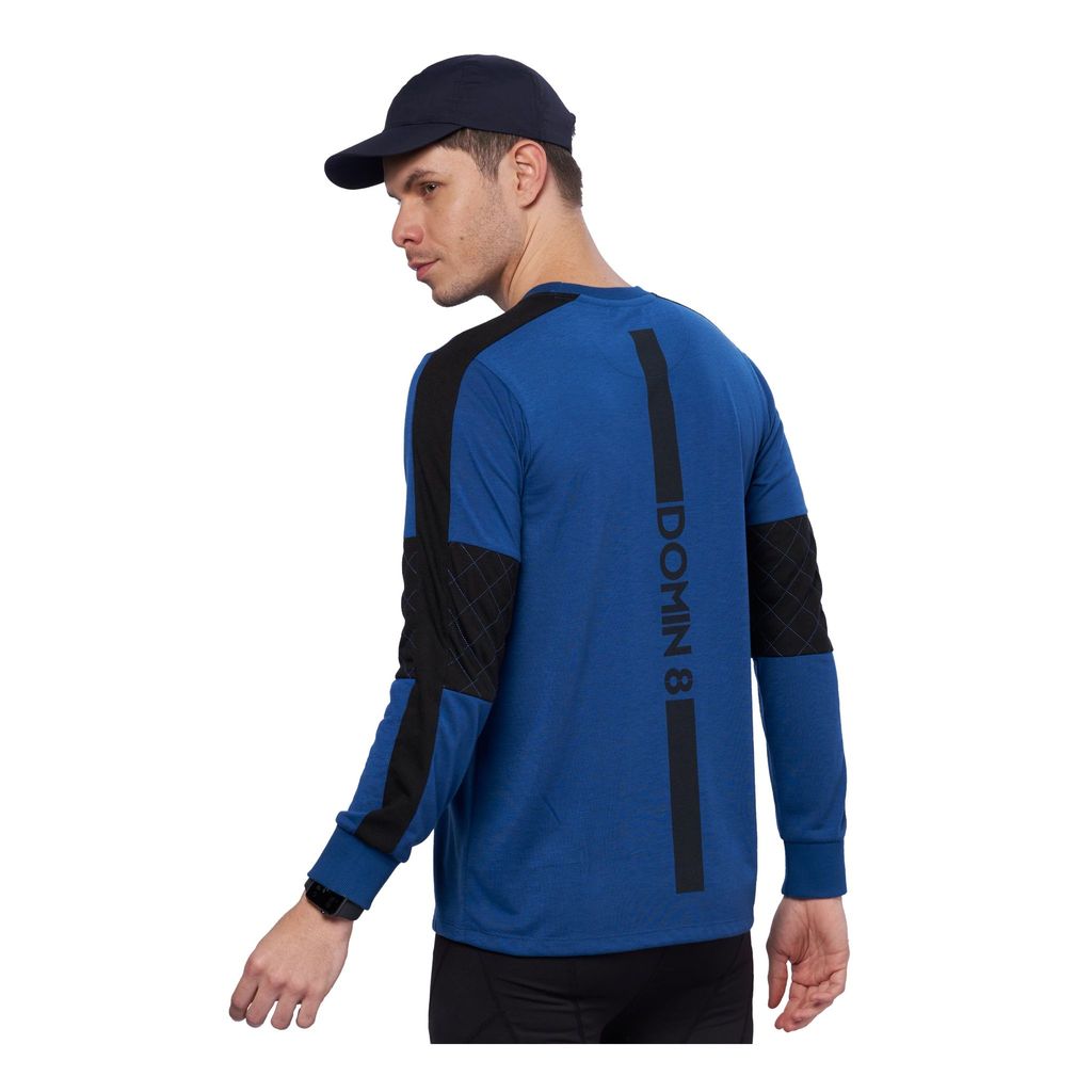 DOMIN8 Men's color block full sleeve T-shirt