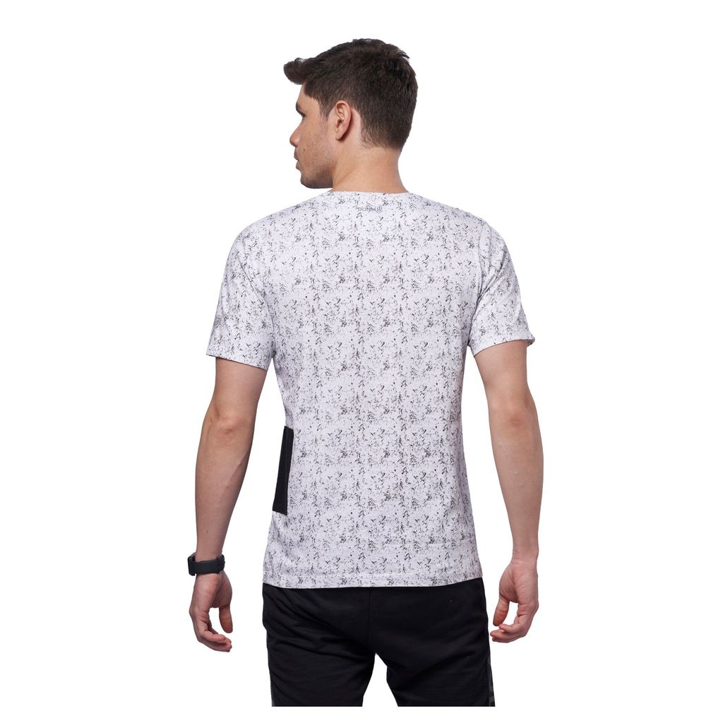 DOMIN8 Men's Boxy Outdoor T-Shirt with Side Nylon Patch Pocket