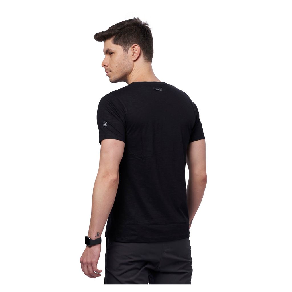 DOMIN8 Men's Outdoor T-Shirt with Nylon Zipped Pocket