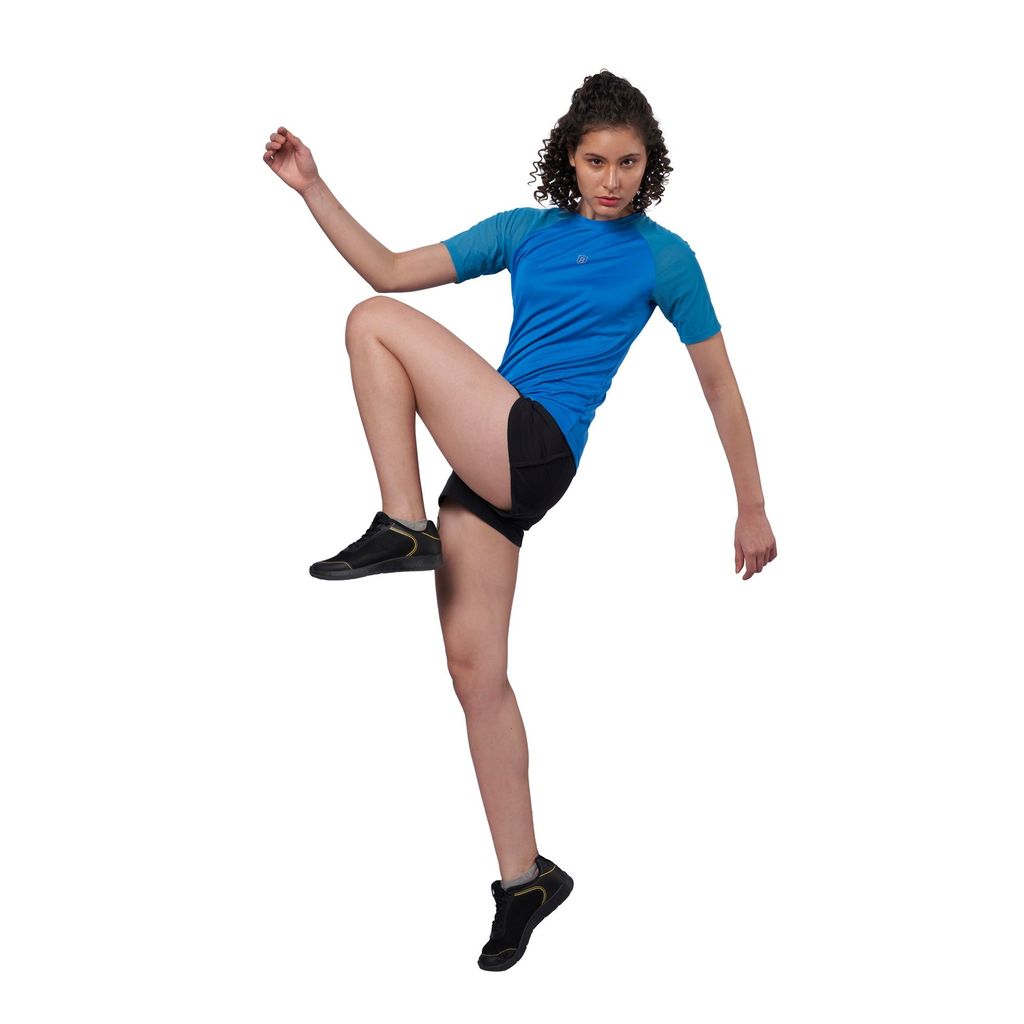 DOMIN8 Women's Breathable Raglan mesh Sleeve Training T-Shirt