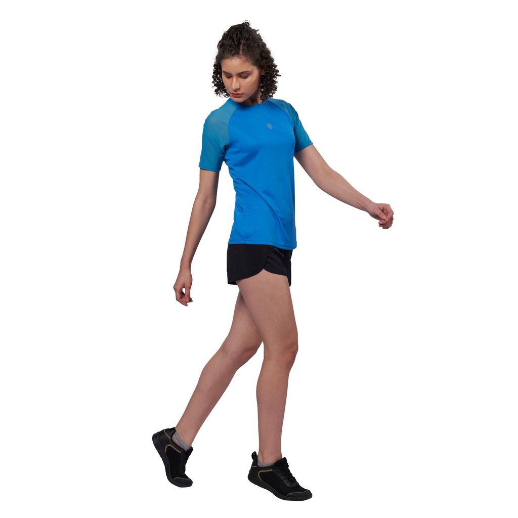 DOMIN8 Women's Breathable Raglan mesh Sleeve Training T-Shirt