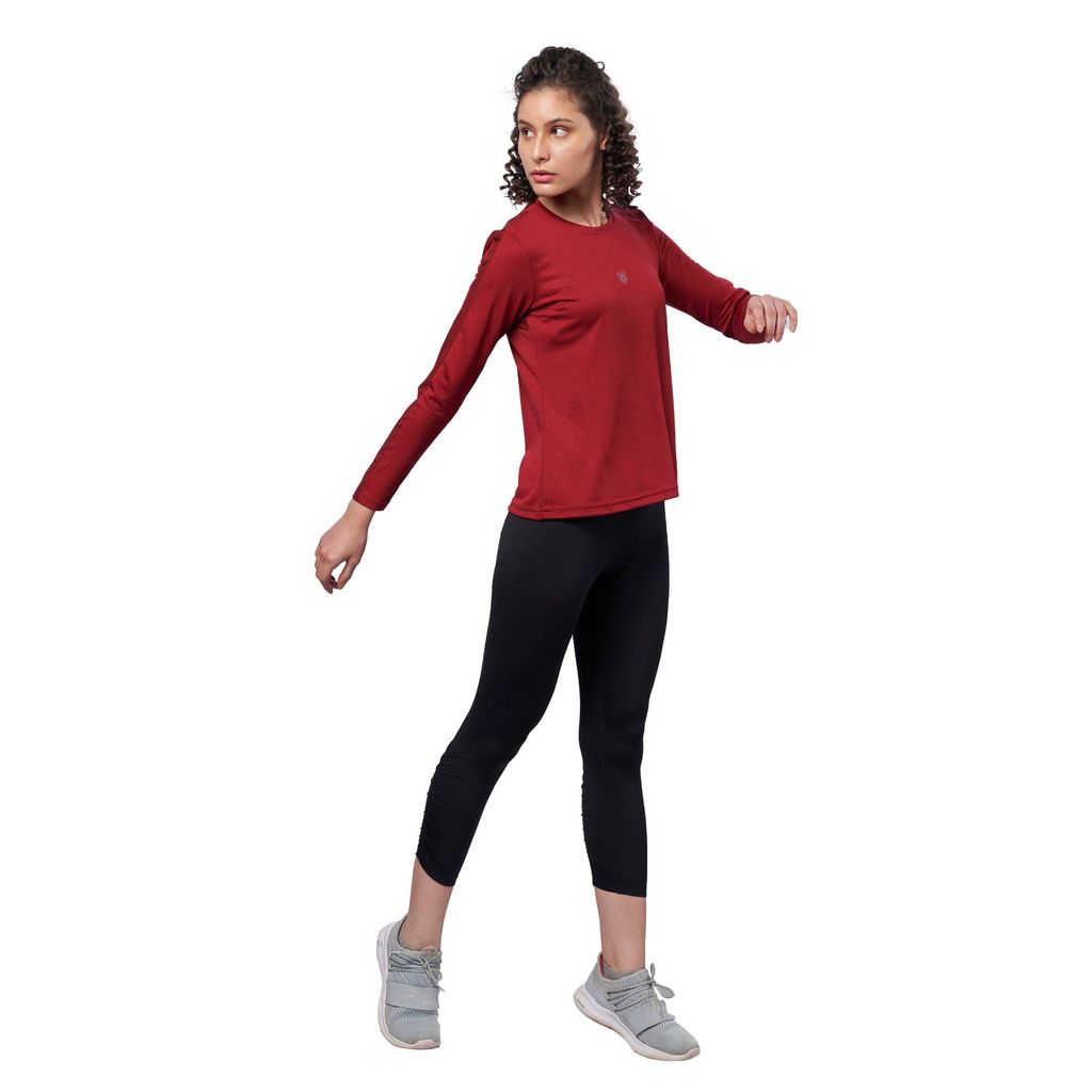 DOMIN8 Women's Breathable Training T-Shirt with mesh cut & sew back shoulder