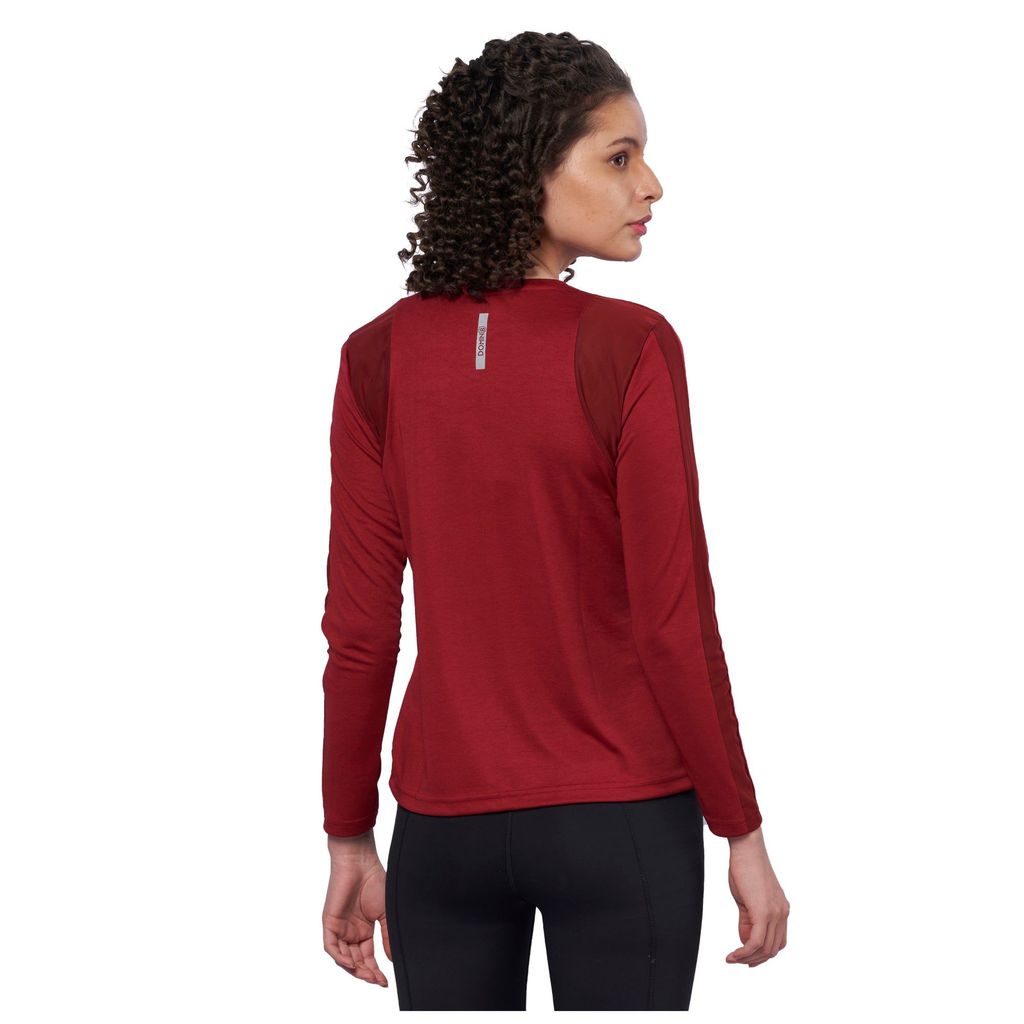 DOMIN8 Women's Breathable Training T-Shirt with mesh cut & sew back shoulder