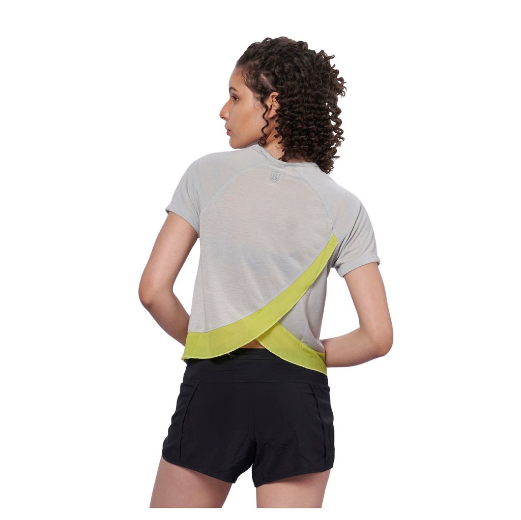 DOMIN8 Women's Criss Cross Back Raglan Sleeve Training top