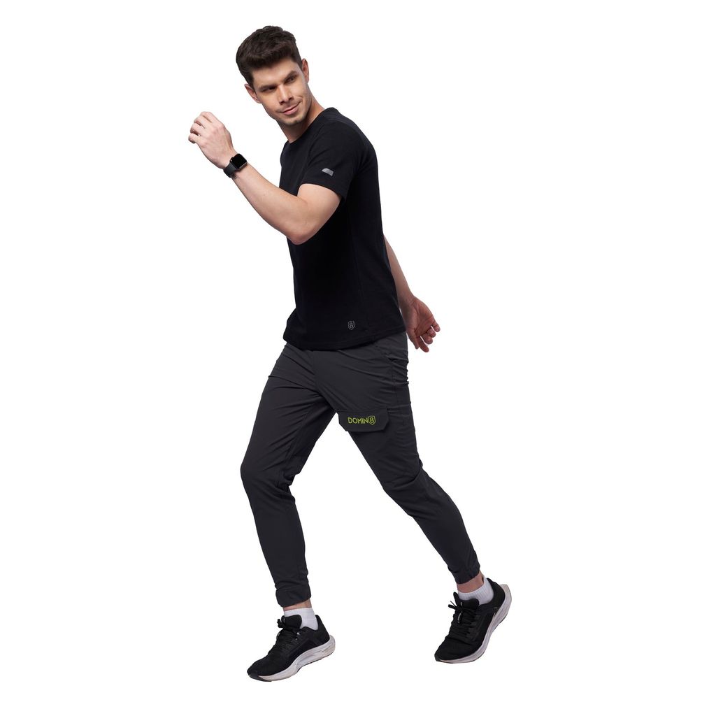 DOMIN8 Men's Breathable Training Outdoor T-shirt (Black)