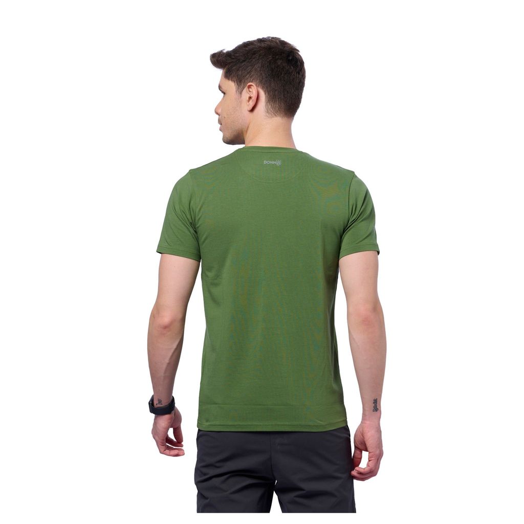 DOMIN8 Men's 95% Organic Chest Printed T-Shirt for Running/Training/ Gym workout/sports