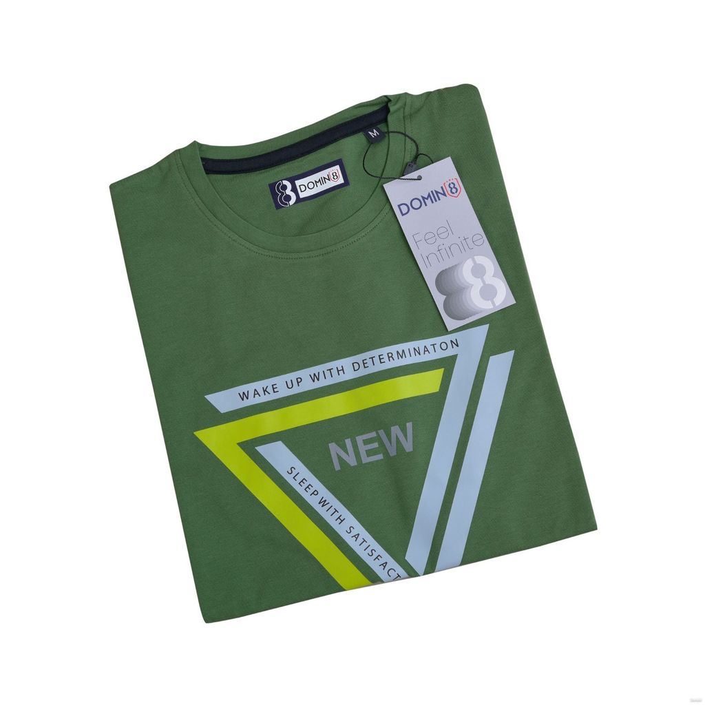 DOMIN8 Men's 95% Organic Chest Printed T-Shirt for Running/Training/ Gym workout/sports