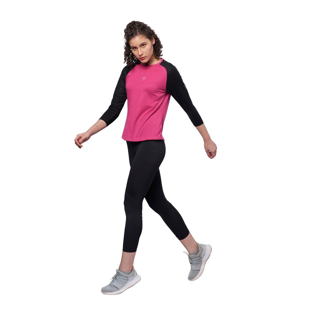 DOMIN8 Women's Raglan Full Sleeve Outdoor Training T-Shirt