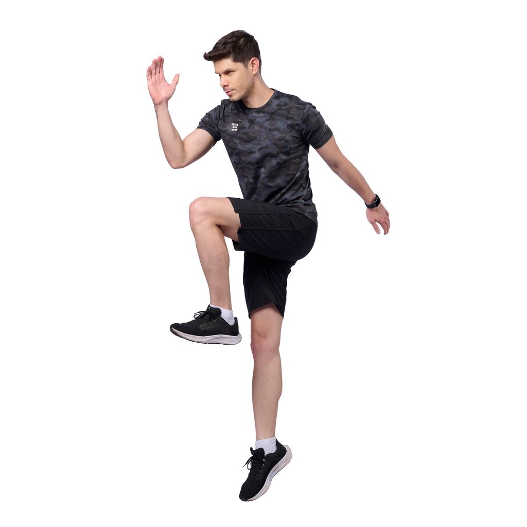 DOMIN8 Men's Camouflage Outdoor T-Shirt for Running/Training/ Gym workout/sports.