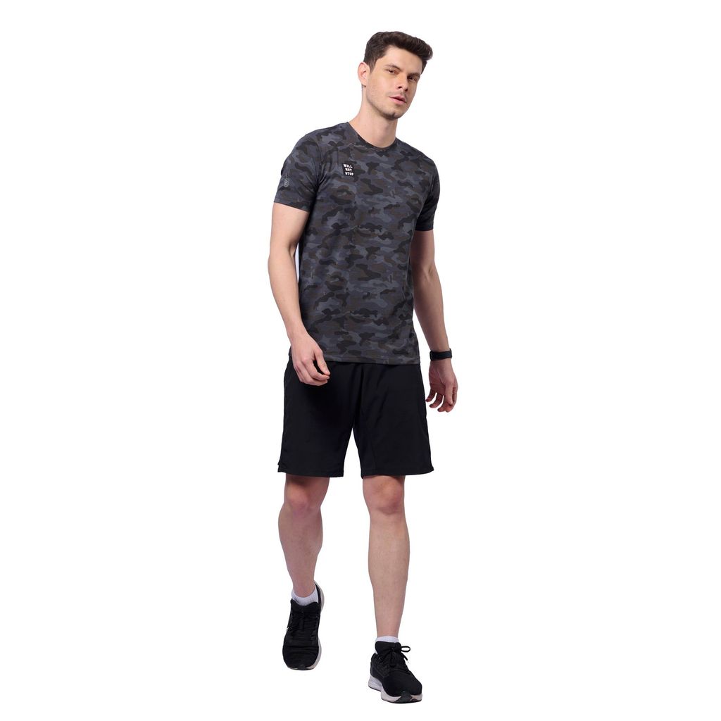 DOMIN8 Men's Camouflage Outdoor T-Shirt for Running/Training/ Gym workout/sports.