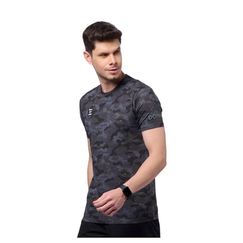 DOMIN8 Men's Camouflage Outdoor T-Shirt for Running/Training