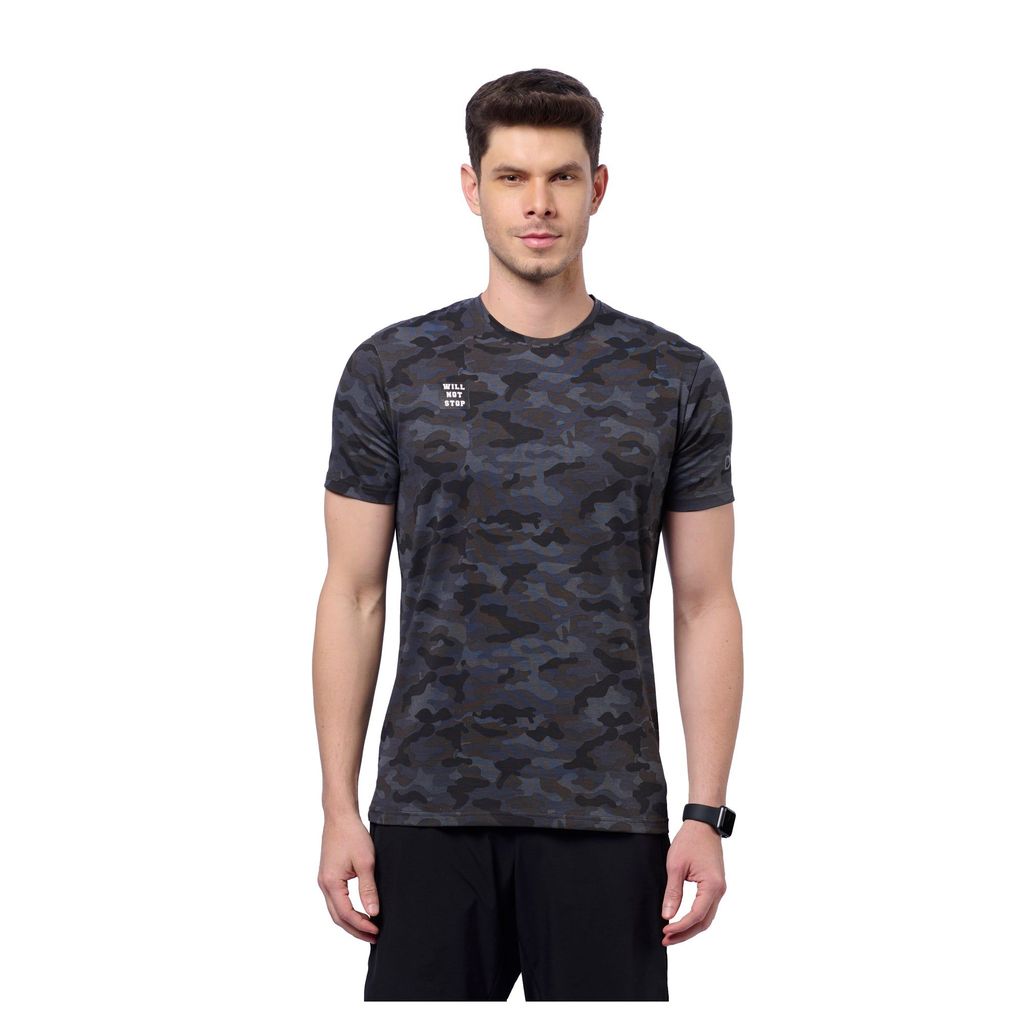 DOMIN8 Men's Camouflage Outdoor T-Shirt for Running/Training/ Gym workout/sports.