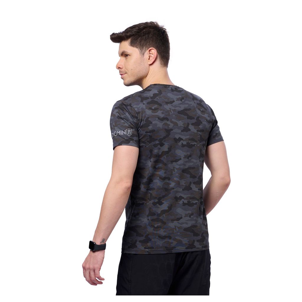 DOMIN8 Men's Camouflage Outdoor T-Shirt for Running/Training/ Gym workout/sports.