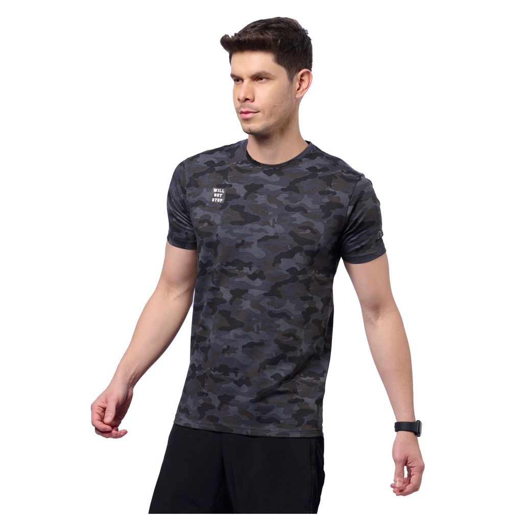 DOMIN8 Men's Camouflage Outdoor T-Shirt for Running/Training/ Gym workout/sports.
