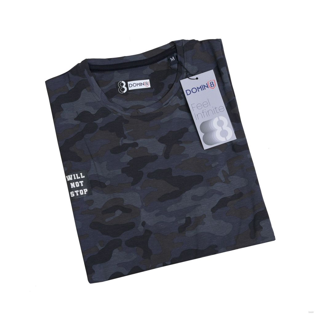 DOMIN8 Men's Camouflage Outdoor T-Shirt for Running/Training/ Gym workout/sports.