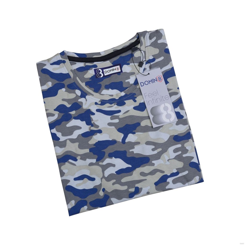DOMIN8 Men's Camouflage Three Panel 95% Organic Training Outdoor T-Shirt