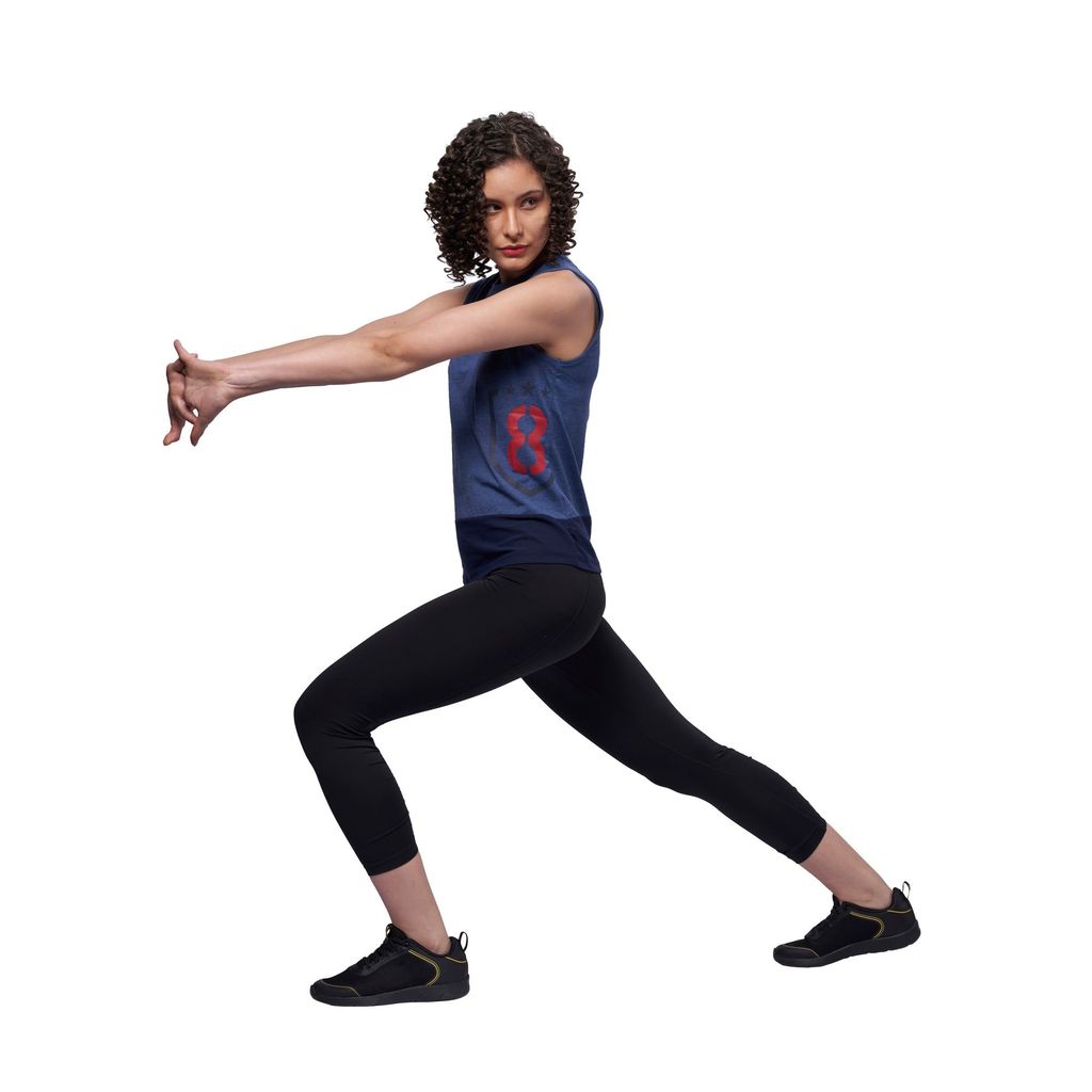 DOMIN8 Women's Training Tank Top with Cut Out mesh at Bottom