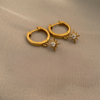 Small Bali with Dangling Star Earrings