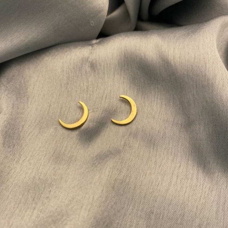 Diamond Crescent Moon Stud Earrings - Minichiello Jewellers