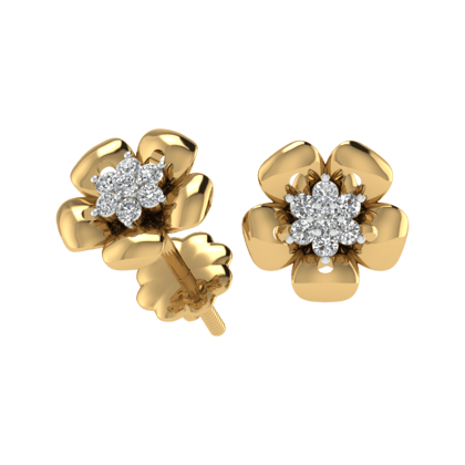 Radiant Flower Diamond Earrings