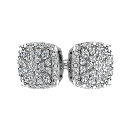 Diamond Cushion Earrings