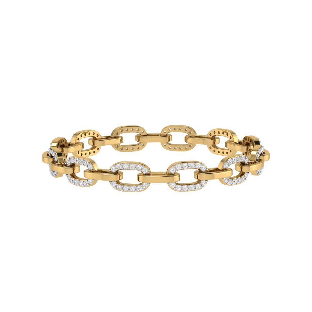 Dainty Solid Gold Diamond Bracelet Chain | Local Eclectic – local eclectic