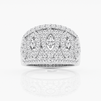 Intricate Evil Eye Diamond Ring
