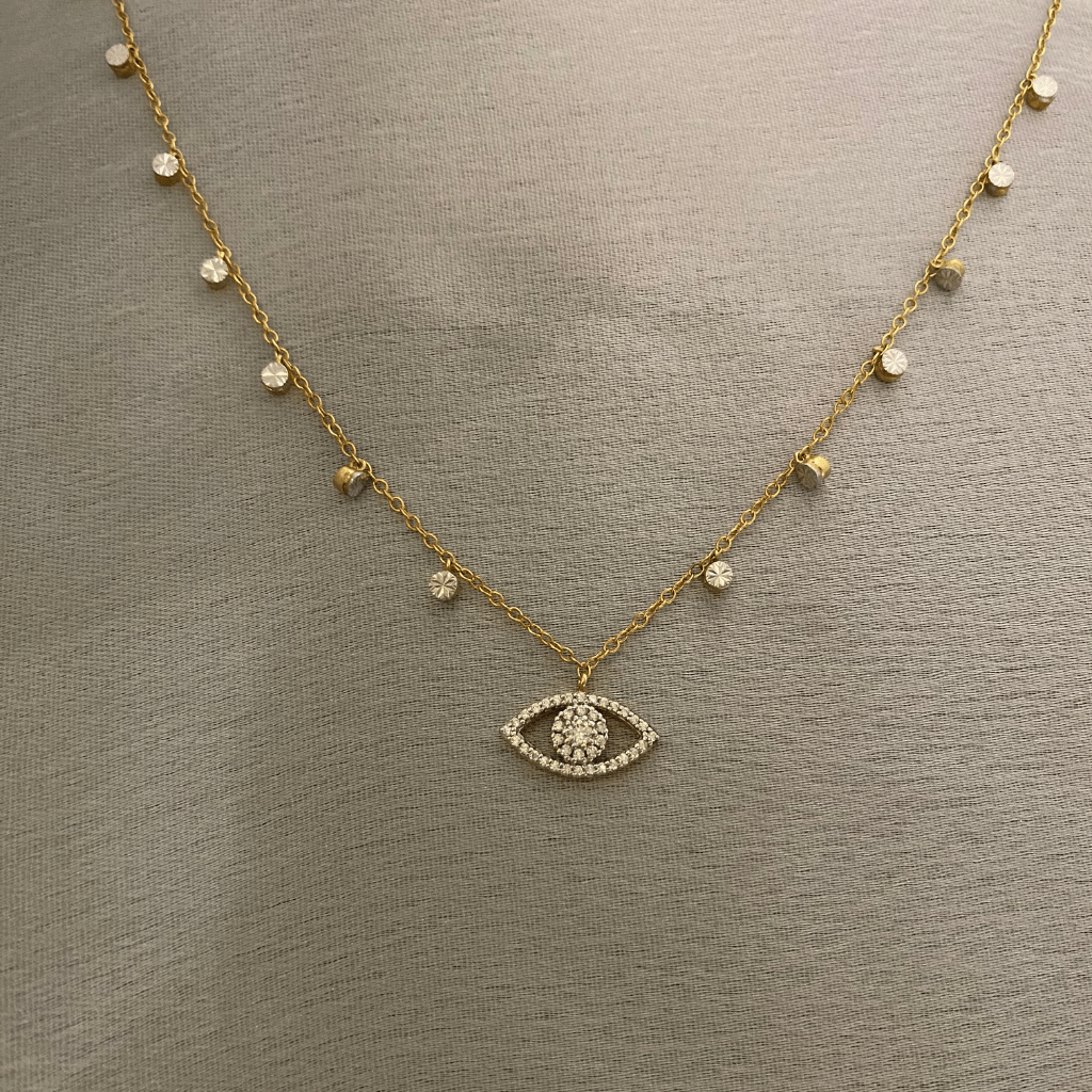 Evil Eye Diamond Dangler