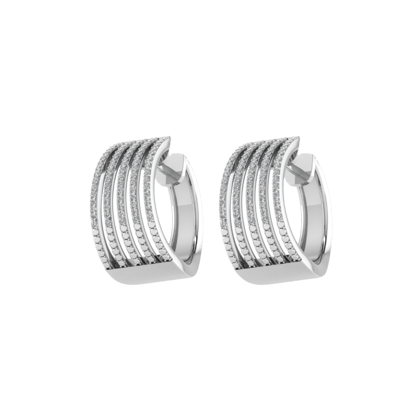 Curved Diamond Earrings
