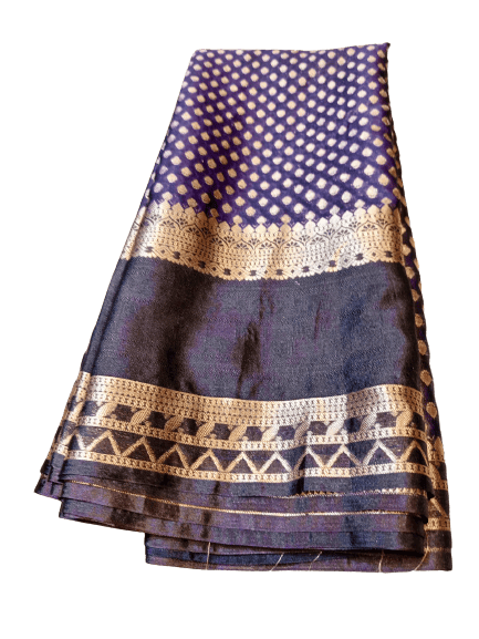 Handloom Purple Pure Katan Silk Banarasi Saree