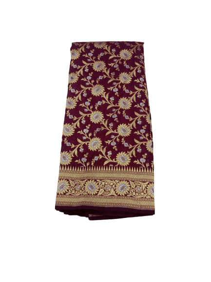 Purple Banarasi Handloom Satin Silk Saree