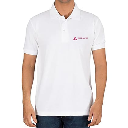 Printed T-Shirt for Unisex CSC Axis Bank Bc T-Shirt With Collar Half Sleeve T-Shirt (Pack of 1)