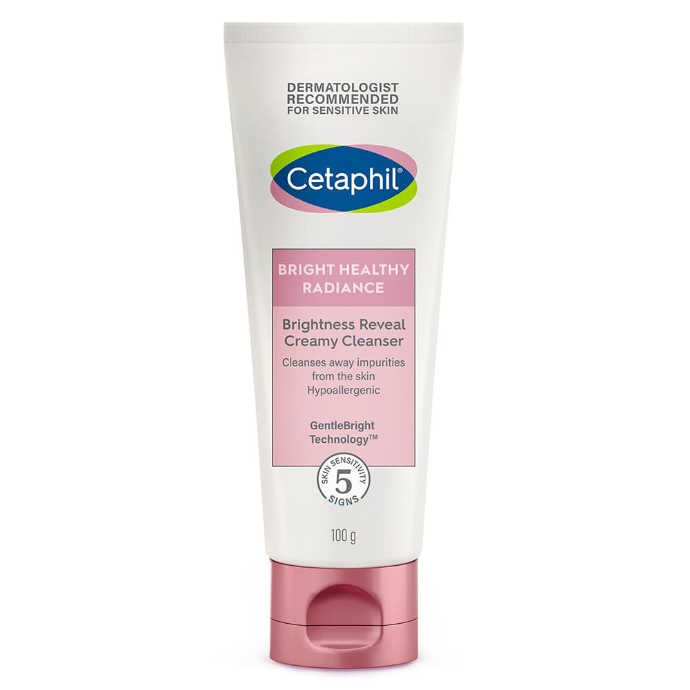 Cetaphil Brightness Reveal Creamy Cleanser - 100 g| Brightening Facewash for Uneven Skin Tone| Niacinamide, Sea Daffodil| Fragrance Free