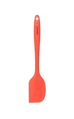 Femora Premium Silicone Spatula, Baking Spoon for Non Stick Cookware Heat Resistant Cake Spatula,11 Inch (Red)