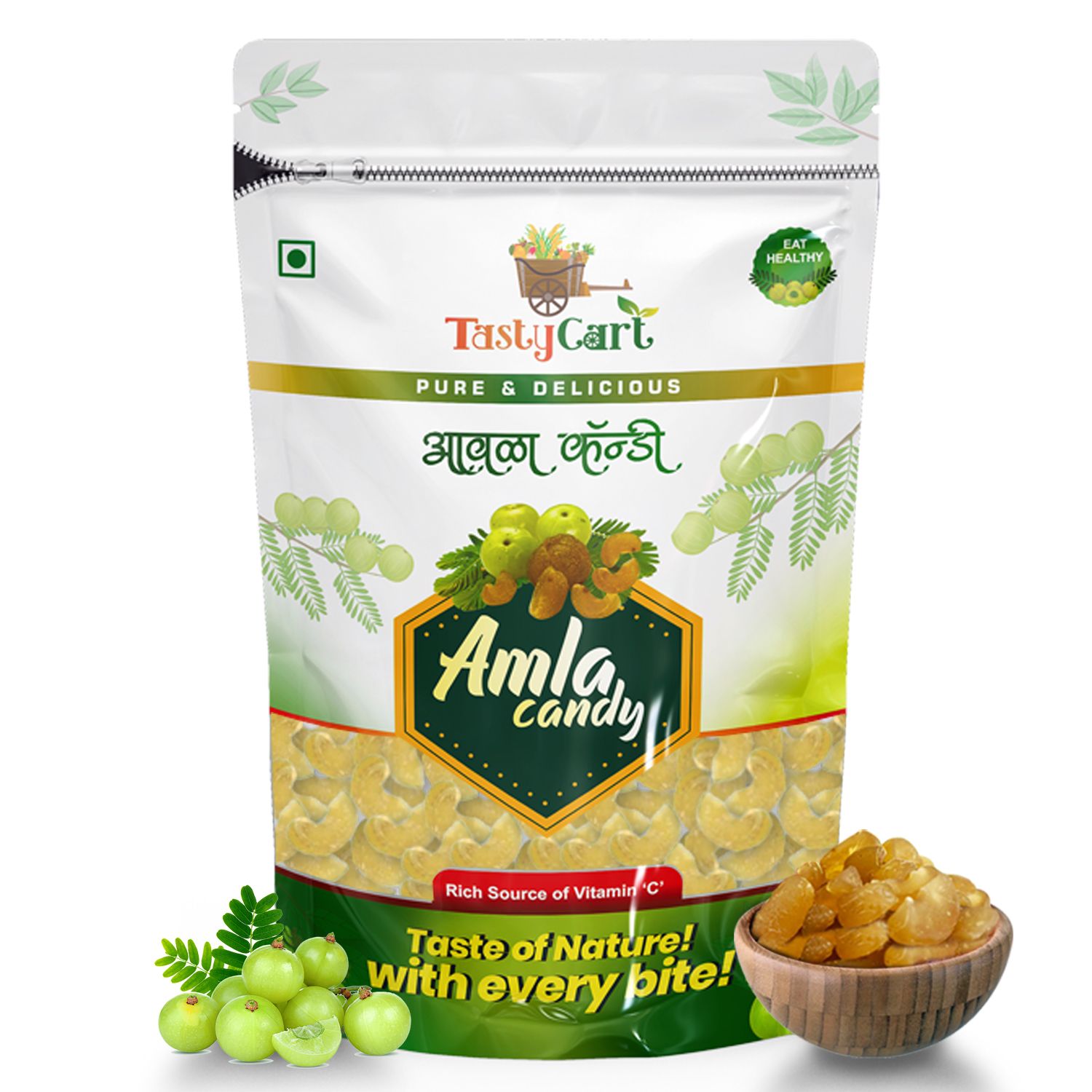 TastyCart Amla Candy, Rich in Vit C, Immunity booster, Vegan (Dried Amla Candy 100 gm)