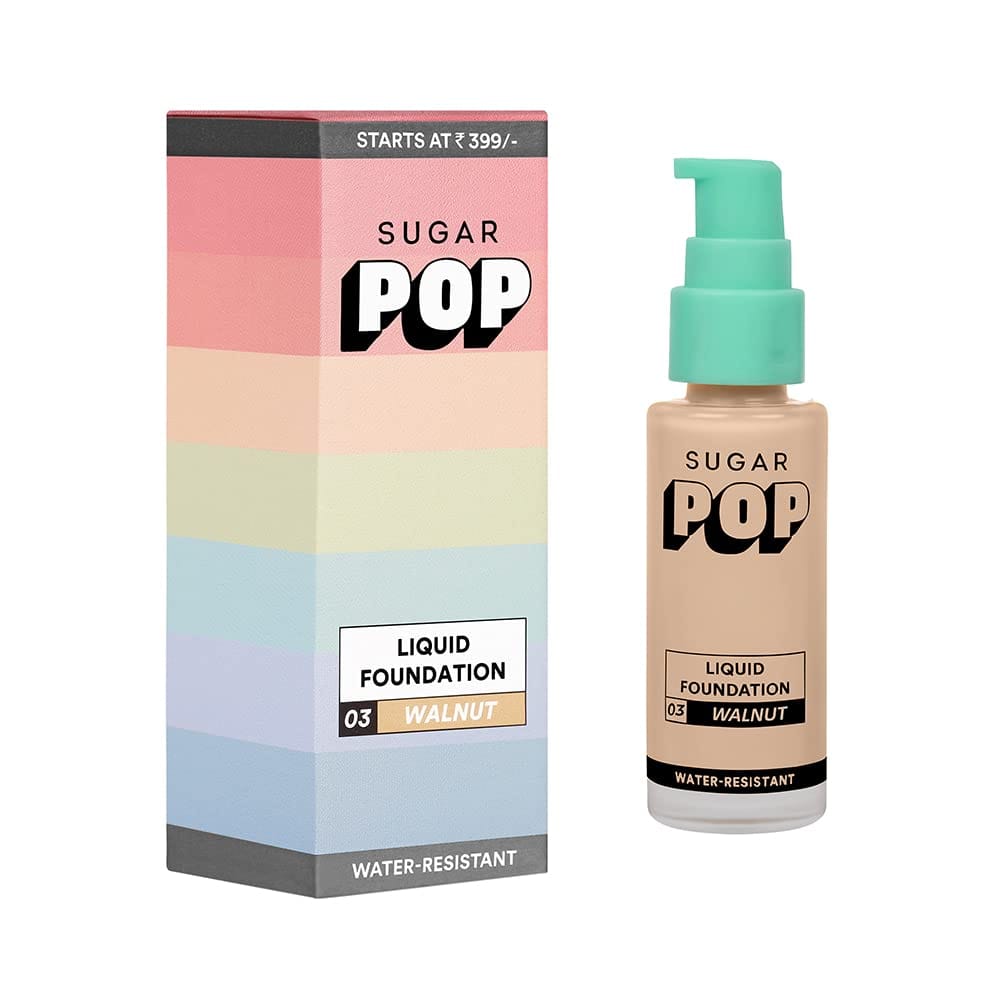 SUGAR POP Liquid Foundation – 03 Walnut | Full coverage | 10 Hour